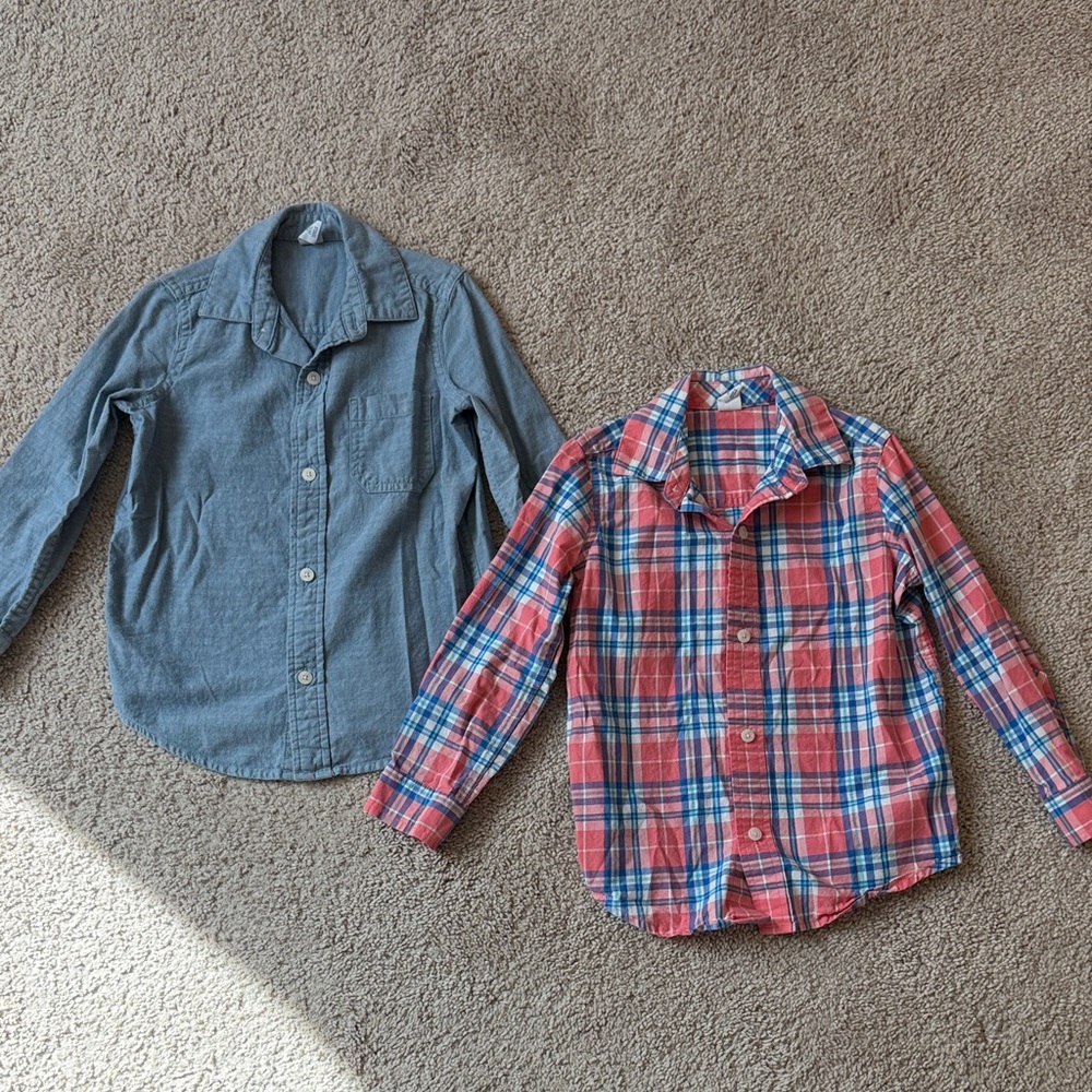 GAP Kids Boy Button Down Bundle. Size XS 4/5🧡💙 EUC